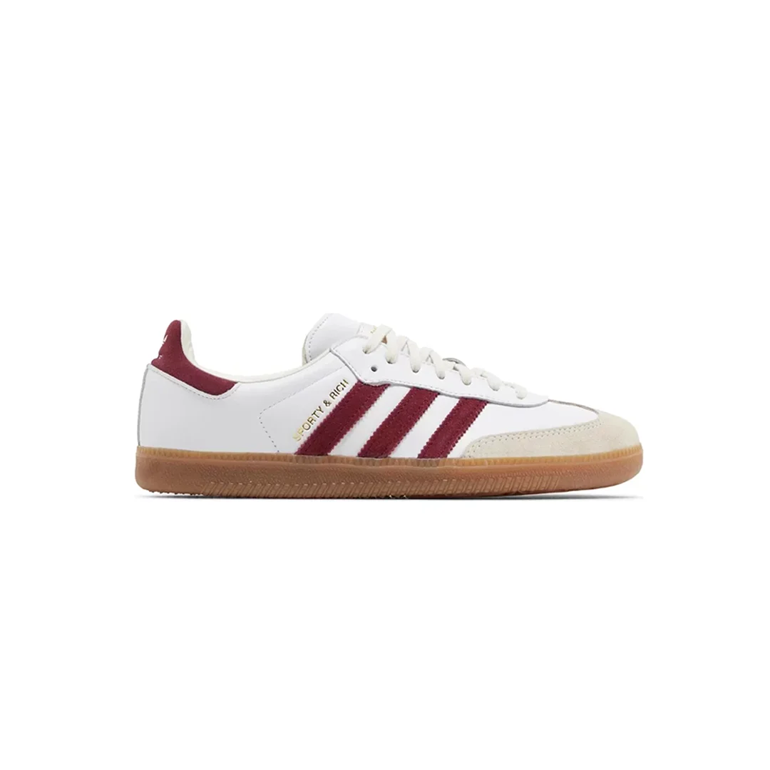 Adidas-Samba-OG-Sporty-And-Rich-White-Burgundy1 ADIDAS SAMBA OG SPORTY AND RICH WHITE BURGUNDY - Image 1