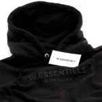 W Essentiels Hoodie Ecume Oversize Monopack Noir Black - Image 5