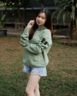 Stone Island Hoodie Fleece Garment Dyed Sage Green
