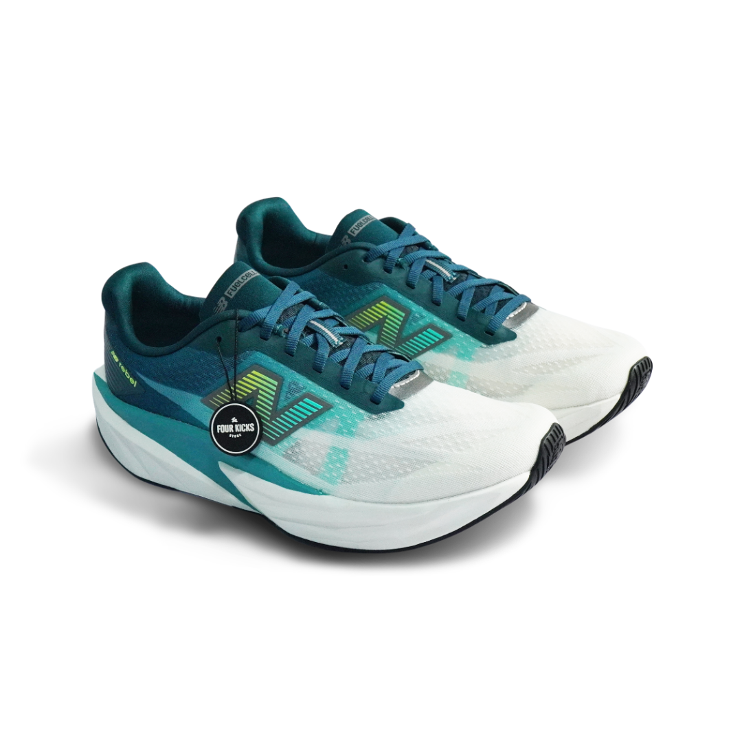 2173 New Balance Fuelcell Rebel v5 Medusa Green Faded Teal Mens MFCX3HW - Gambar 1