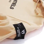 W Essentiels Hoodie Ecume Mid Logo Tan - Image 3