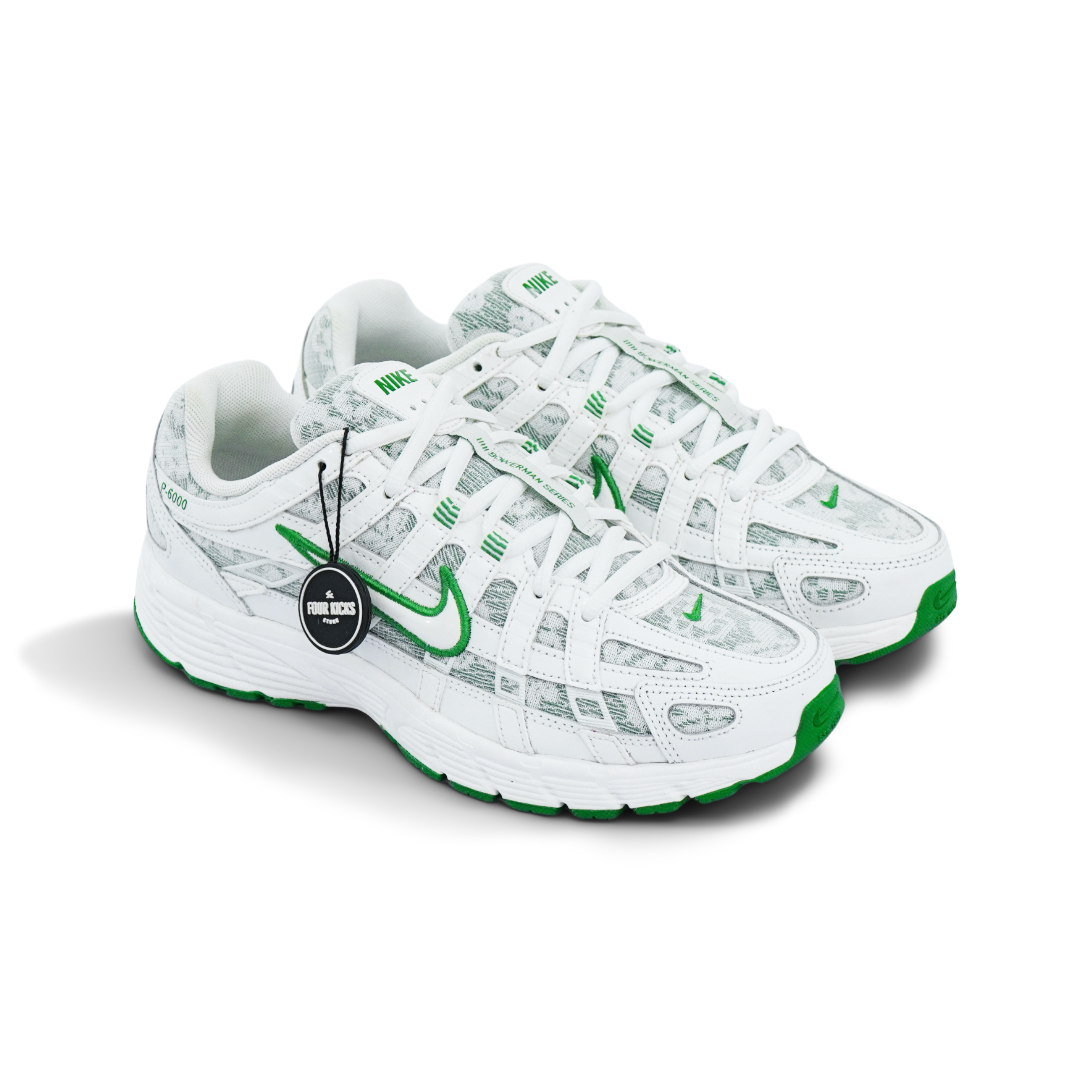 2296 (1) Nike P-6000 Summit White Kelly Green Womens IH4482 100 - Gambar 1