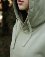Stone Island Hoodie Fleece Garment Dyed Sage Green - Gambar 3
