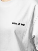 Fier De Moi T-shirt Glass Flower Tee Short Sleeve White - Gambar 4