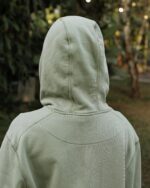 Stone Island Hoodie Fleece Garment Dyed Sage Green - Gambar 5