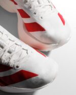 Adidas Adizero Adios Pro 4 Off White Better Scarlet Core Black Womens JR6350 - Gambar 6