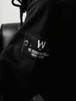 W Essentiels Hoodie Oversize Le Plissement Noir Black - Gambar 4