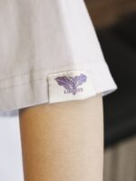 Fier De Moi T-shirt Flower 24SS Back Printing Short Sleeve White - Gambar 7