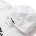 W Essentiels Hoodie Ecume Mid Logo White - Image 3