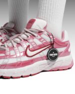 Nike P-6000 White Silt Red Peony Womens IO3496 100 - Gambar 4