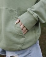 Stone Island Hoodie Fleece Garment Dyed Sage Green - Gambar 9