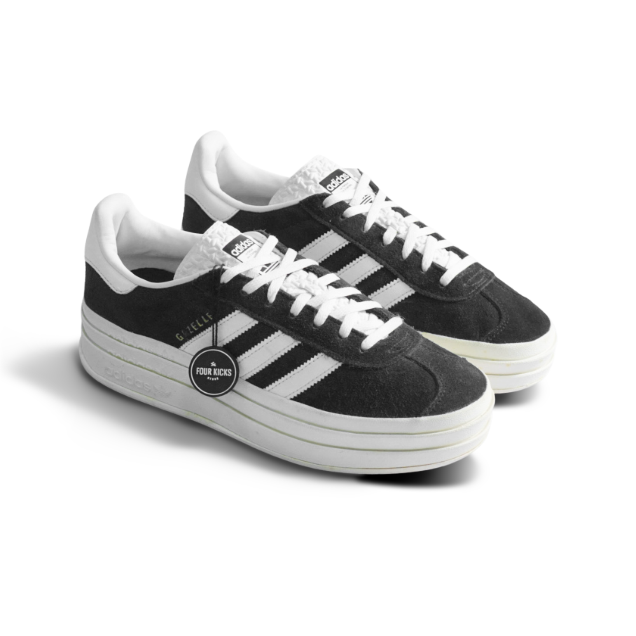 Adidas Lifestyle Shoes Gazelle Bold Black White Womens HQ6912 (2) Adidas Gazelle Bold Black White Womens HQ6912 - Gambar 1