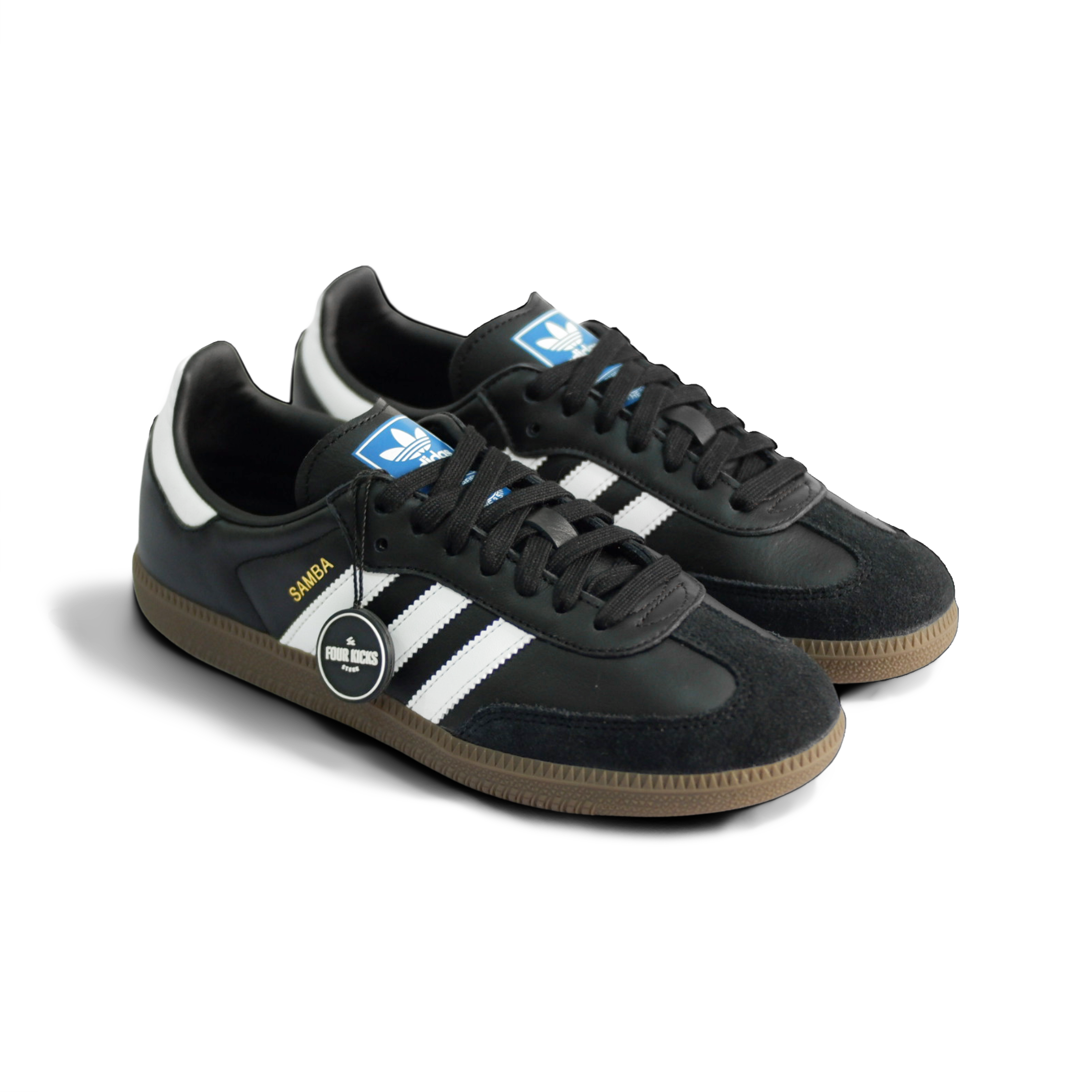 Adidas Lifestyle Shoes Samba Og Black White Gum Unisex Adult B75807 (2) Adidas Samba OG Black White Gum Unsiex Adult B75807 - Gambar 1