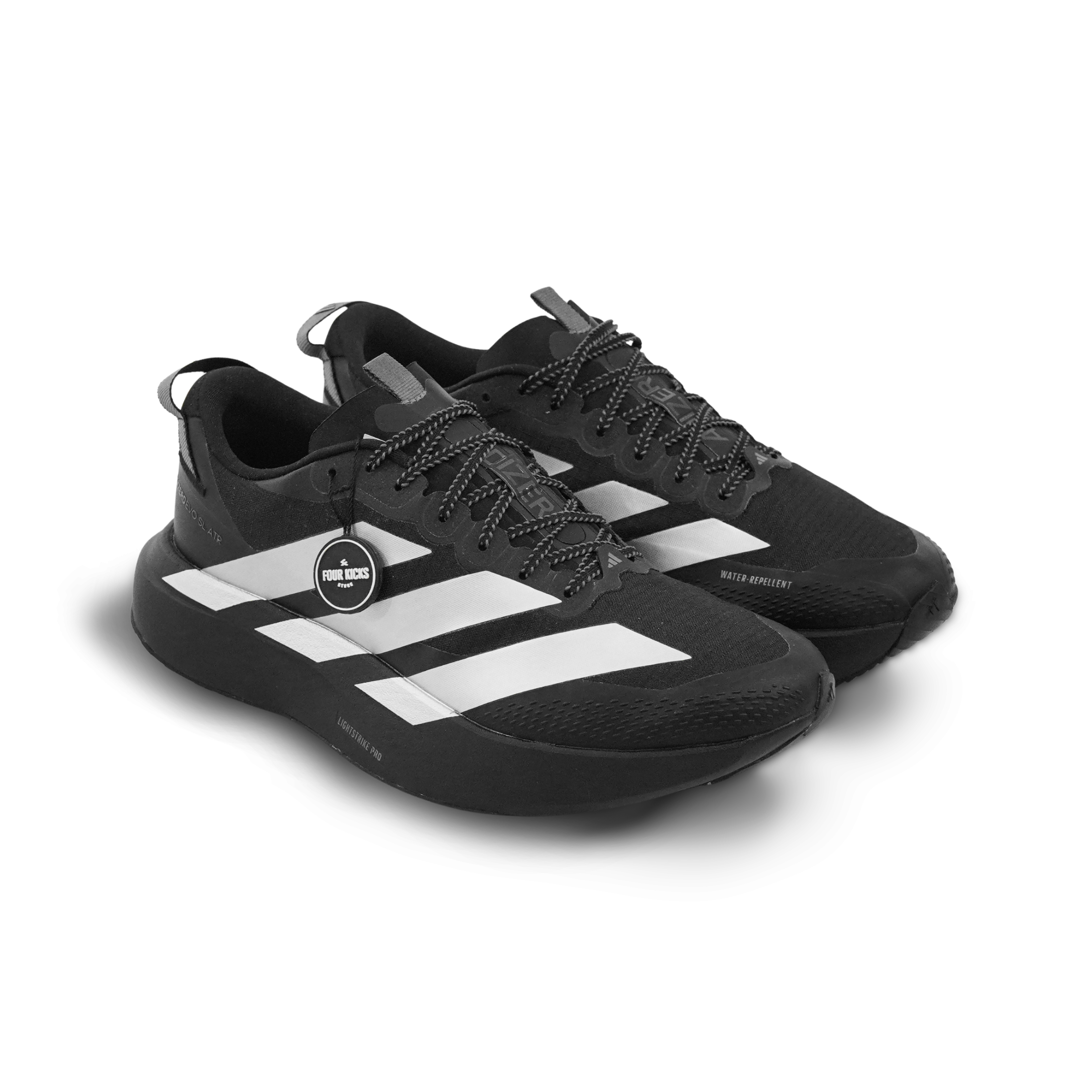 Adidas Running Shoes Adizero Evo SL ATR Black Silver Metallic Mens KK2683 (2) Adidas Adizero Evo SL ATR Black Silver Metallic KK2683 - Gambar 1
