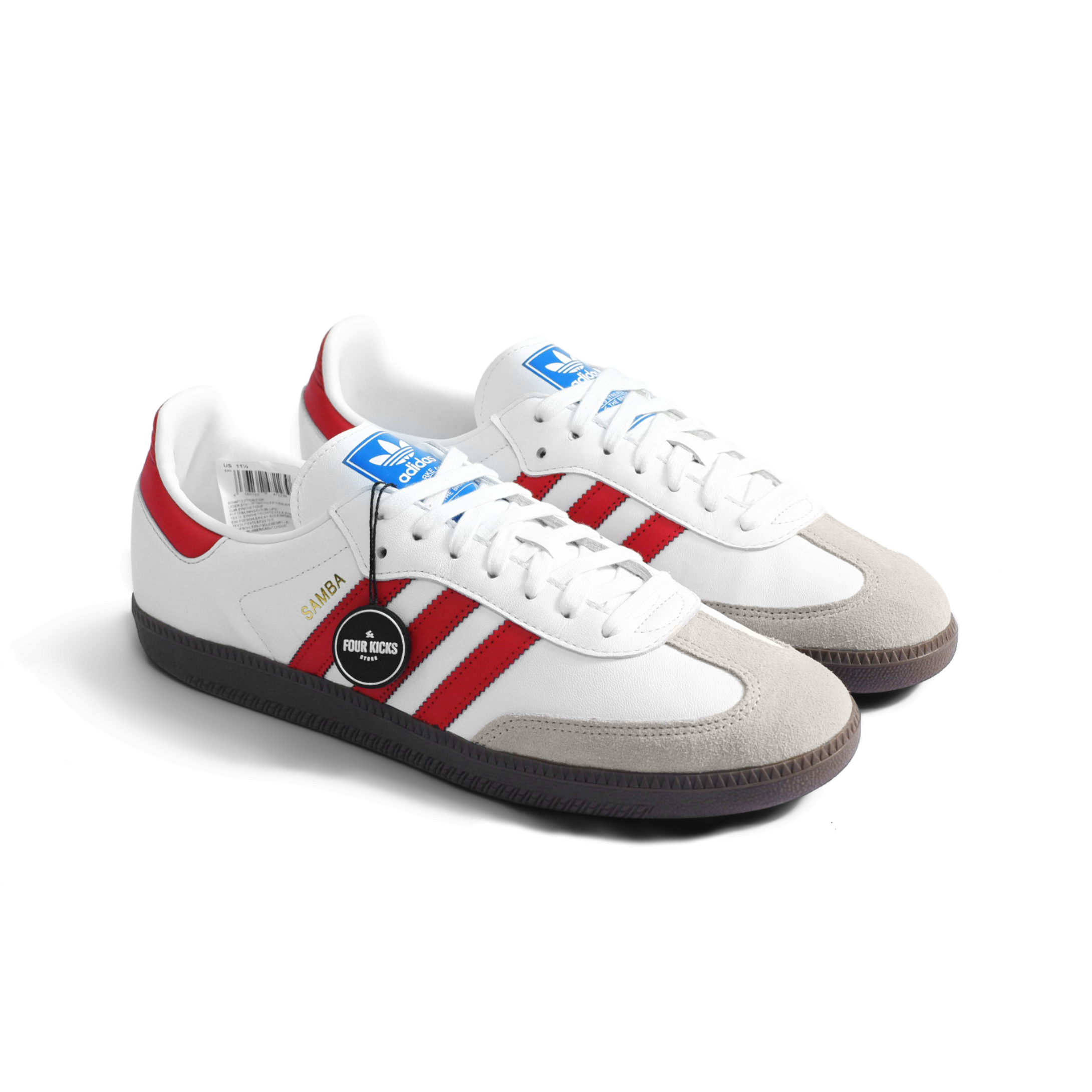 Adidas lifestyle shoes Samba OG White Better Scarlet Unisex IG1025 (2) Adidas Samba OG White Better Scarlet IG1025 - Gambar 1