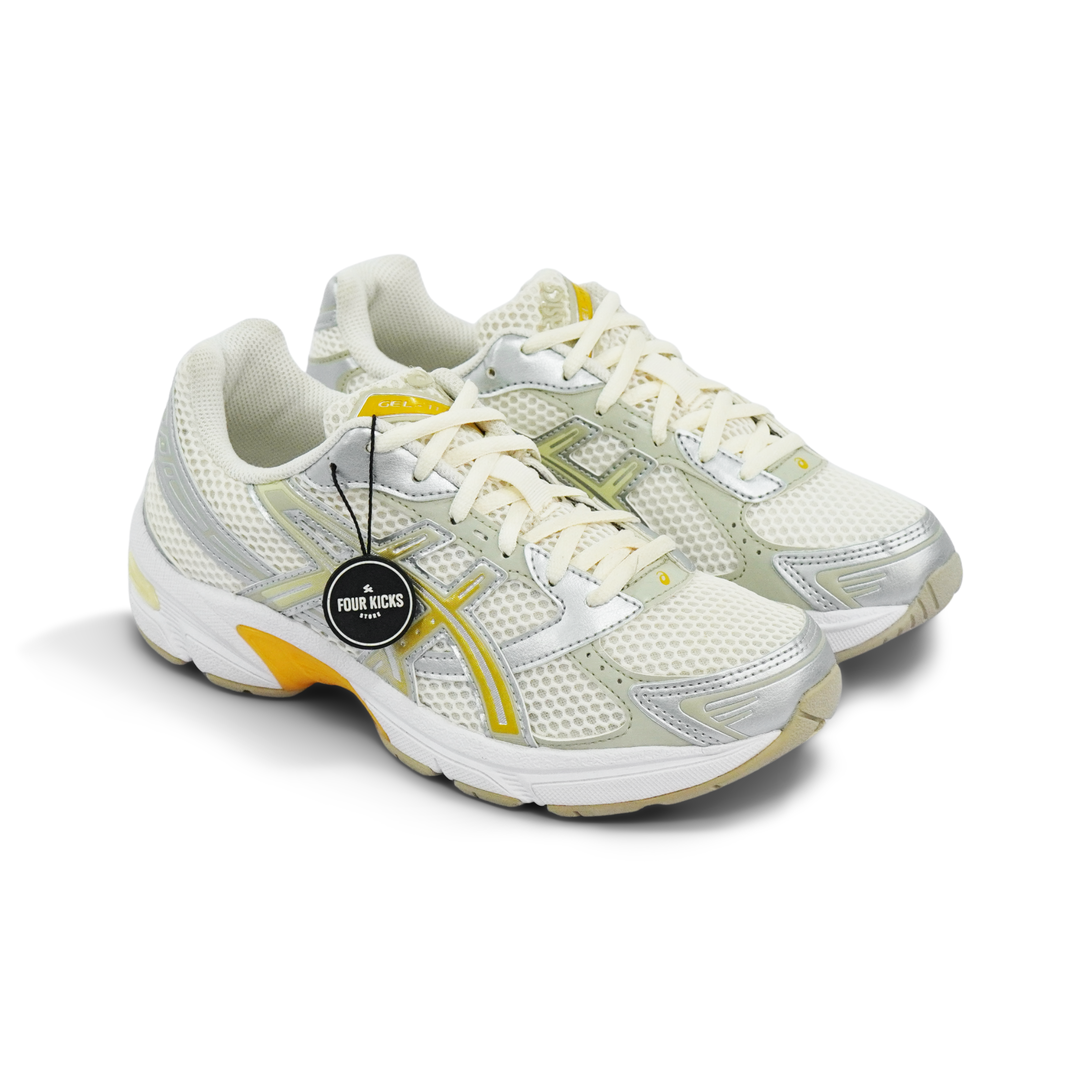 Asics Lifiestyle Shoes Gel-1130 Cream Pure Silver Yellow Womens 1202A164 225 (1) Asics Gel-1130 Cream Pure Silver Yellow Womens 1202A164 225 - Gambar 1