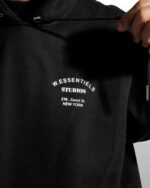 W Essentiels Hoodie Oversize Belcastel Noir Black - Gambar 7