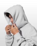 W Essentiels Hoodie Label Bleu Affinity Ref-7311 Mink Grey - Gambar 4