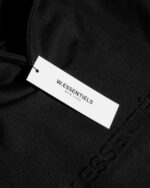 W Essentiels Hoodie Label Bleu Affinity REF-7311 Zero Black - Gambar 5