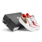Nike Air Force 1 Shadow Phantom Fire Red Khaki Womens HQ3400 030 - Gambar 2
