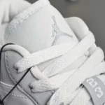 Nike Air Jordan 1 Low White Wolf Grey Womens DC0774 105 - Image 3