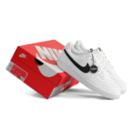 Nike Court Vision Low Next Nature White Black Leather Mens DH2987 101 - Gambar 2