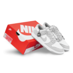 Nike Dunk Low White Light Smoke Grey Mens HF5441 105 - Gambar 2