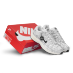 Nike P-6000 White Metallic Silver Flat Silver Black Unisex CD6404 105 - Gambar 2