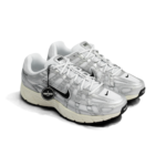 Nike P-6000 White Metallic Silver Flat Silver Black Unisex CD6404 105