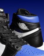 Nike Air Jordan 1 Retro Hi Og Royal Teo Mens 555088 041 - Gambar 4