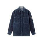 Stone Island Overshirt Corduroy Patch Pocket Shirt Navy - Gambar 2