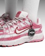 Nike P-6000 White Silt Red Peony Womens IO3496 100 - Gambar 4