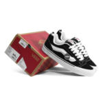 Vans Knu Skool Black White Mens VN0009QC6BT - Gambar 2