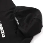 W Essentiels Hoodie Ecume Oversize Noir Black - Image 2