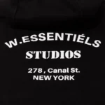 W Essentiels Hoodie Oversize Belcastel Noir Black - Image 4