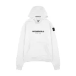 W Essentiels Hoodie Ecume Mid Logo White
