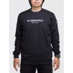 W Essentiels Crewneck Ajaccio Mid Black - Image 6