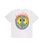 Market Tshirt Smiley Earth On Fire White - Image 2