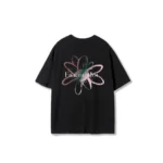 Fier De Moi Tshirt Flower 24SS Back Printing Short Sleeve Black
