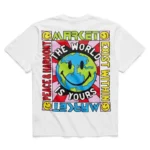 Market Tshirt Smiley Peace And Harmony World White - Image 2