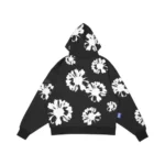 W Essentiels Hoodie Oversize Le Valensole Full Print Noir Black - Image 2