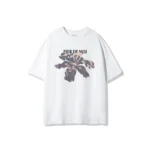 Fier De Moi T-shirt Steel Iris Front Printing Short Sleeve White