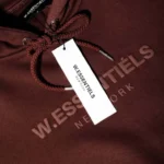 W Essentiels Hoodie Ecume Monopack Triple Louie Brown - Image 2