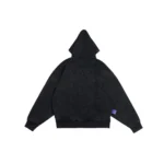 W Essentiels Hoodie Label Bleu Affinity REF-7326 Acid Wash Imperial Cherry Stout Black - Image 2