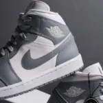 Nike Air Jordan 1 Mid Stealth White Womens BQ6472 115 - Image 3