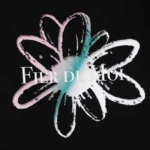Fier De Moi Tshirt Flower 24SS Back Printing Short Sleeve Black - Image 2