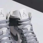 Nike Air Jordan 1 Mid Stealth White Womens BQ6472 115 - Image 4