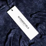 W Essentiels Hoodie Les Roanne Type-03 Distressed All Over Embroidery Navy - Image 3