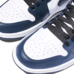 Nike Air Jordan 1 Mid Armory Navy GS 554725 411 - Image 6
