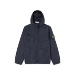 Stone Island Hoodie Jacket Supima Cotton Twill Stretch Navy